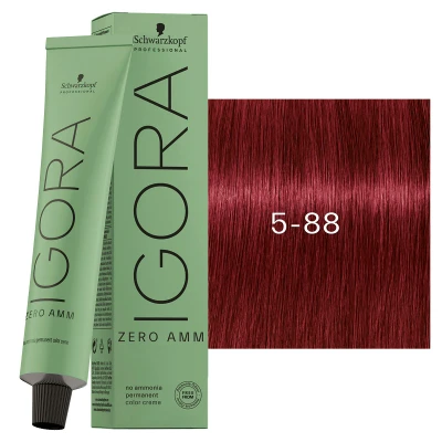 Afbeelding van Schwarzkopf Igora Zero Amm 5 88 Light Brown Red Extra 60 ml
