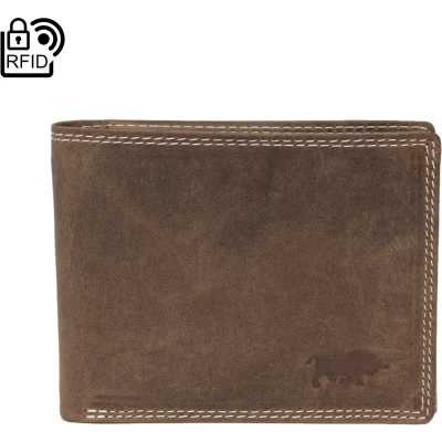 Afbeelding van Portemonnee Heren Cognac RFID Anti Skim Echt Leer