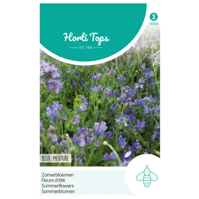 Afbeelding van Zomerbloemen blauwe tinten