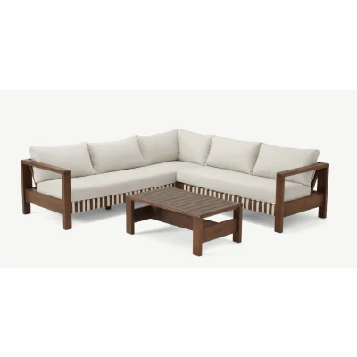 Afbeelding van The Outsider Hoek Loungeset Zambra Wit Acacia