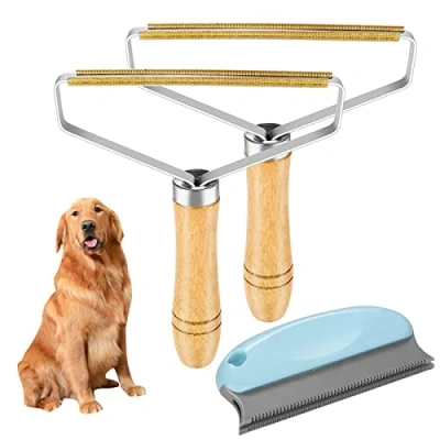 Afbeelding van Pluisroller, pluisverwijderaar, fuzz 3 stuks kleverige spullen, dierenharen, pluisborstel, kattenhaarverwijderaar, hondenharen, stofshaver voor tapijt, kleding, dierenhaar