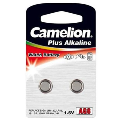 Afbeelding van Knoopcel batterij AG8 2 batterijen Camelion