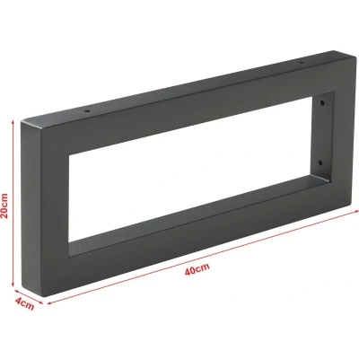 Afbeelding van Ophangbeugel set van 2 Hawangen 45x20 cm zwart [en.casa]