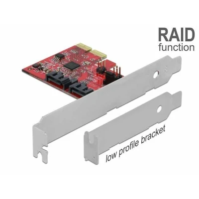 Afbeelding van Delock 2 poorts SATA PCI Express kaart met RAID 1 Spiegeling bestaan