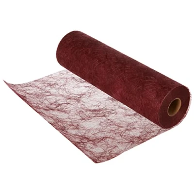 Afbeelding van Sizoflor®, originele tafelband, tafelloper, 25 m x 30 cm, bordeaux, wijnrood, voor bruiloft