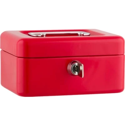 Afbeelding van NIEUW!! SAX geldcassette 15,2x11,5x8 cm, munteninzet, ROOD
