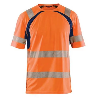 Afbeelding van Blaklader UV T shirt High Vis 3397 1013 Oranje/Marineblauw 4XL