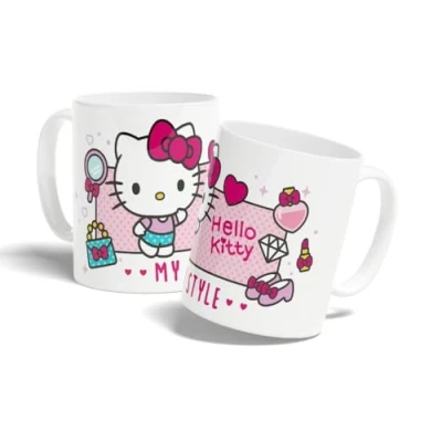 Afbeelding van Hello Kitty my style mok geschikt voor vaatwasser magnetron oven