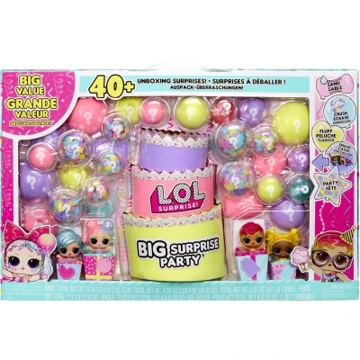 Afbeelding van L.O.L. Surprise! Big Surprise Party 4 Verzamelpoppen, 40+ Verrassingen, 5 Uitpakervaringen, Mode, Zand, Gel Crush, Shell Smash, Fluff, Feestconfetti, Voor Meisjes Van 4+
