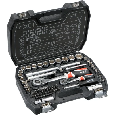 Afbeelding van YATO Professionele Dopsleutelset en bitset 72 Delig 1/2&amp; 1/4