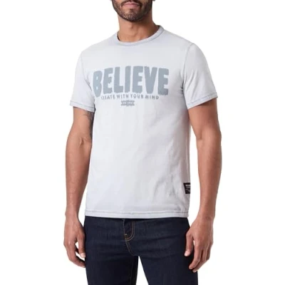 Afbeelding van Key Largo Create Round Tshirt print, Heren, Maat: Medium, Titanium grey