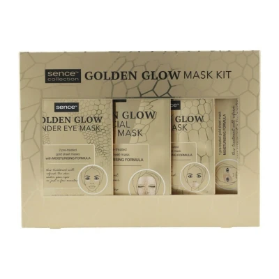 Afbeelding van Sence Golden Mask Kit Geschenkset Lipmasker + Gezichtsmasker 2x Oogmasker 1 set