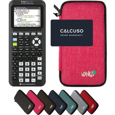Afbeelding van CALCUSO Basispakket roze met Grafische Rekenmachine TI 84 Plus CE T Python Edition