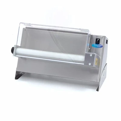 Afbeelding van Maxima Deegroller Machine Ø 45 cm Enkele Professionele Deeg Roller Voetpedaal Bediening RVS