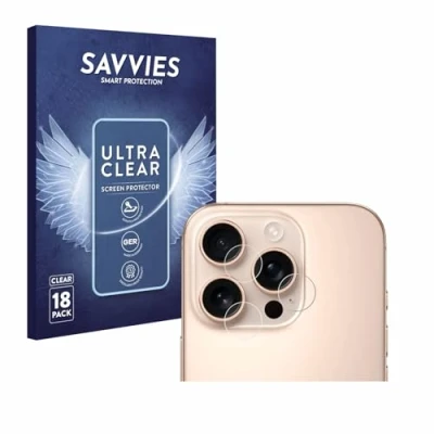 Afbeelding van Savvies Screenprotector voor Apple iPhone 16 Pro (ALLEEN Camera Lens) Folie Beschermfolie transparant (18 Stuks)