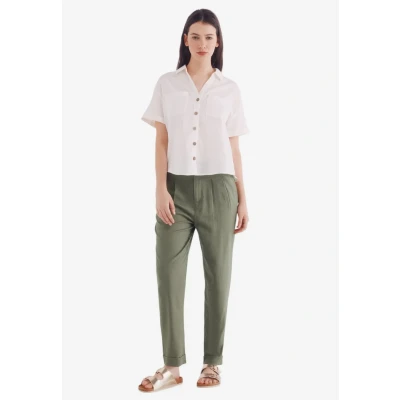 Afbeelding van Springfield Overhemdblouse, Dames, Maat: 40, Beige