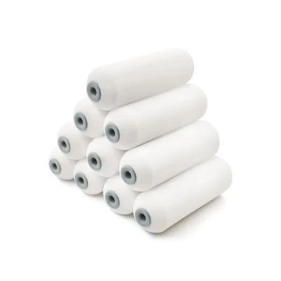 Afbeelding van ROLLINGDOG Mini rollers, 10 stuks, 100 mm, verfrollers, schuim met hoge dichtheid, geweldig hoogglanzende coatings op gladde oppervlakken