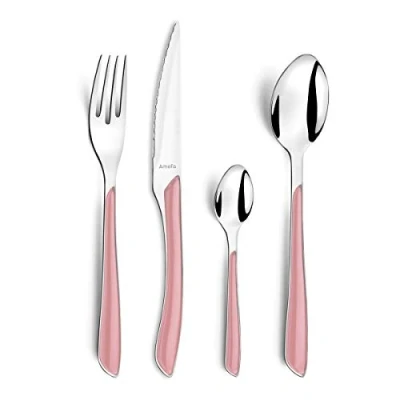 Afbeelding van Bestek Amefa Eclat Roze Metaal (24 pcs)