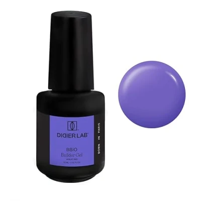 Afbeelding van DIDIER LAB BBIO Builder gel in a Bottle Violet Iris Schone formule vrij van HEMA en TPO Zelfnivellerende opbouwgel voor gelnagels LED UV ter versterking nagels 15ml