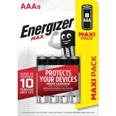 Afbeelding van Energizer batterijen Max AAA, blister van 8 stuks