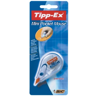 Afbeelding van Correctieroller Tipp ex mini pocket mouse 5mmx5m blister à 1 stuk