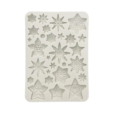 Afbeelding van Stamperia Gear up for Christmas Silicon Mould A5 Stars (KACMA532)