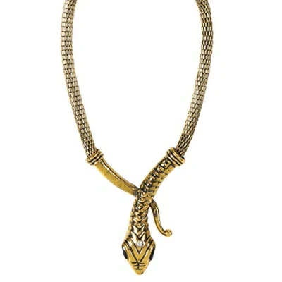 Afbeelding van Widmann 11890 halsketting slang, goud, sieraden, kostuumaccessoire, themafeest, carnaval