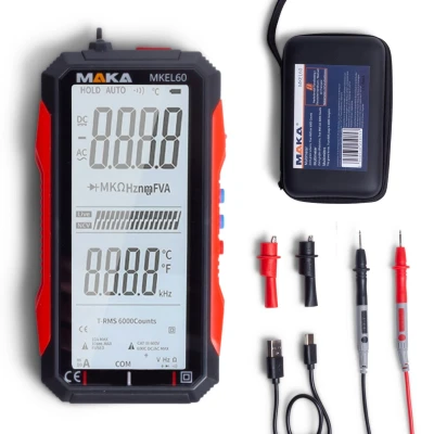 Afbeelding van MAKA Digitale Multimeter Groot display 6000counts True RMS