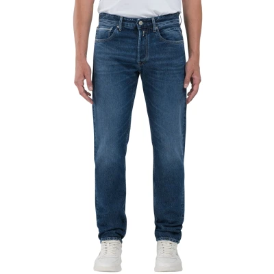 Afbeelding van Replay Grover Lange HOSE Straight leg jeans, Heren, Maat: 31x34, Dunkelblau