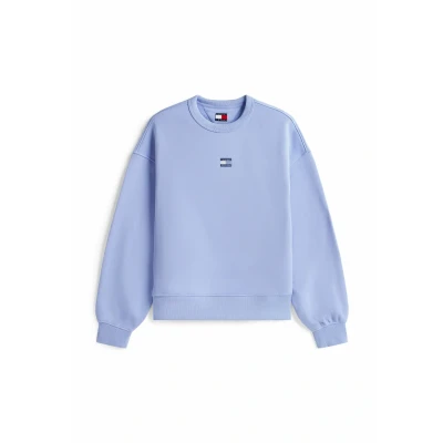 Afbeelding van Tommy Jeans Badge CREW EXT Sweater, Dames, Maat: 32, Vintage iris