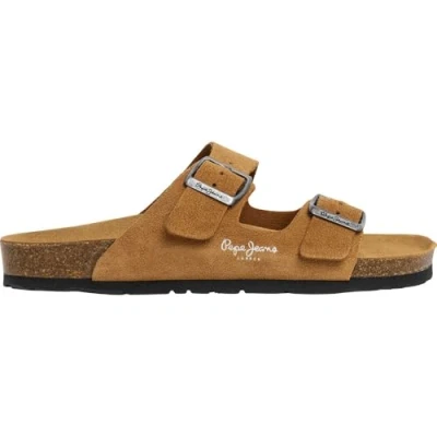 Afbeelding van Pepe Jeans OBAN Muiltjes, Dames, Maat: 39, Cognac brown Veloursleer