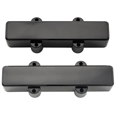 Afbeelding van Musiclily Pro Kunststof F91.6/R95mm Jazz Bass Pickup Covers Closed voor Fender J Bass, Zwart (Set van 2)
