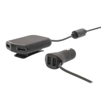 Afbeelding van Autolader 4 Uitgangen 9.6 A USB Zwart Sweex