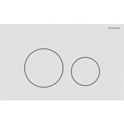 Afbeelding van Geberit Drukplaat Sigma 40, 2 toets Round RVS Mat Wit