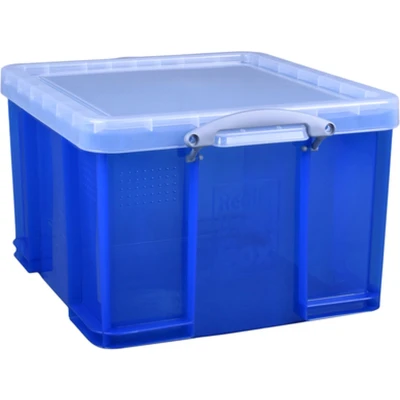 Afbeelding van Opbergbox Really Useful 42 liter 520x440x310 mm transparant blauw