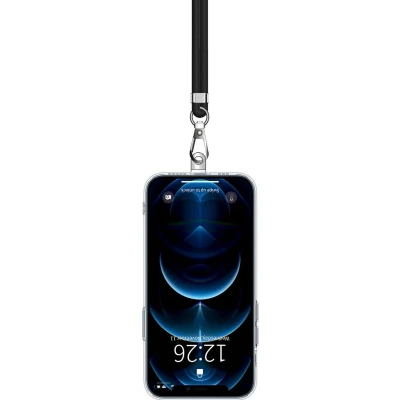 Afbeelding van Valenta Universal Phone Lanyard Snap Black/Transparent