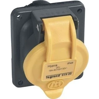 Afbeelding van Legrand cee hypra half inbouw contactdoos 100 130v 2p a 16a 051920