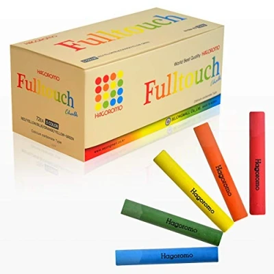 Afbeelding van Hagoromo Fulltouch 5 Kleurenmix Krijt 1 doos (72 stuks) Rood, Geel, Blauw, Oranje, Geel Groen
