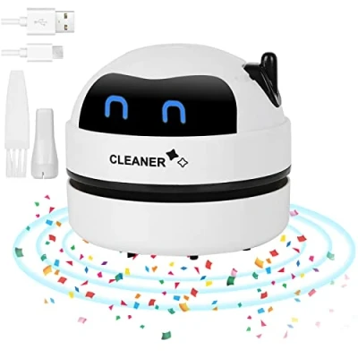 Afbeelding van Mini Stofzuiger Desktop Stofzuiger, Draagbare Draadloze USB Oplaadbare Tafelstofzuiger, Bureau Handheld Stofveger Voor Het Reinigen Van Stof Haren Kruimels