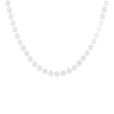 Afbeelding van OOZOO Jewellery zilverkleurige ketting met smileys SN 2009