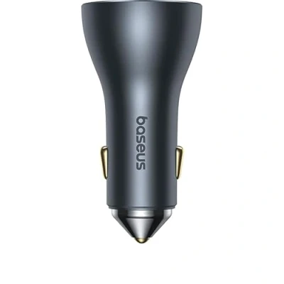 Afbeelding van Baseus GaN USB/USB C Auto Snellader 65W met Power Delivery Grijs
