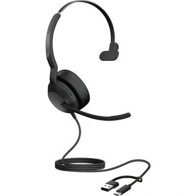 Afbeelding van Jabra Evolve2 50 Headset Bedraad USB Type C / A Zwart