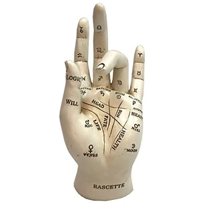 Afbeelding van Nemesis Now Handlijnkunde Chriomancy Waarzeggerij Handbeeldje, Polyresin, Wit, 17,7 cm