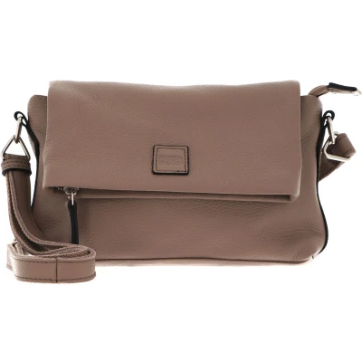 Afbeelding van FREDsBRUDER Leren Schoudertas Triangle Crossbody Bag Muddy Taupe Bruine