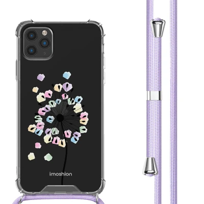 Afbeelding van Apple iPhone 11 Pro Max Hoesje Kunststof iMoshion Softcase/Koordhoesje/Backcover Sandstone Dandelion Telefoonhoesje