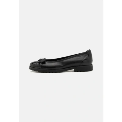 Afbeelding van Tamaris Ballerina&#039;s, Dames, Maat: 36, Black Leer/ synthetisch