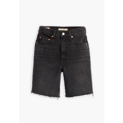 Afbeelding van Levi&#039;s Ribcage Bermuda Jeansshort, Dames, Maat: 28, Goth princess