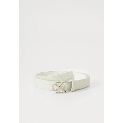 Afbeelding van Calvin Klein Jeans Monogram Placque Buckle 25MM Riem, Dames, Maat: 110, Silver birch/tumbled