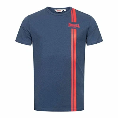 Afbeelding van Lonsdale Normale Passform Inverbroom Tshirt print, Heren, Maat: XL, Navy red