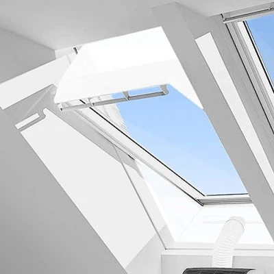 Afbeelding van Raamafdichting voor mobiele airconditioners, dakramen, warmeluchtstop bevestiging aan kantelramen, airconditioning, afdichting, 230 cm x 2